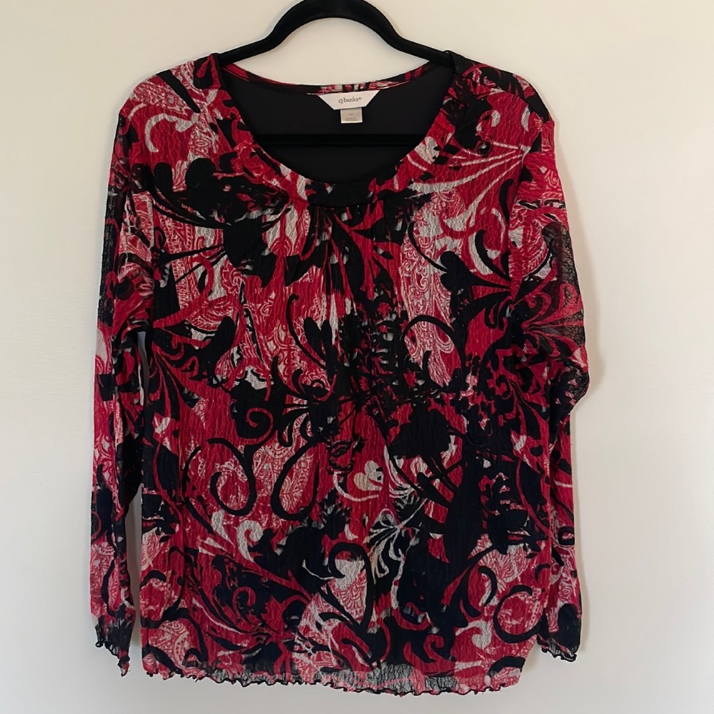 CJ Banks Women’s Long Sleeve Shirt Size 1X
